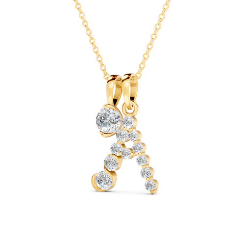 Diamond Initial T Pendant WSE252 - View 5