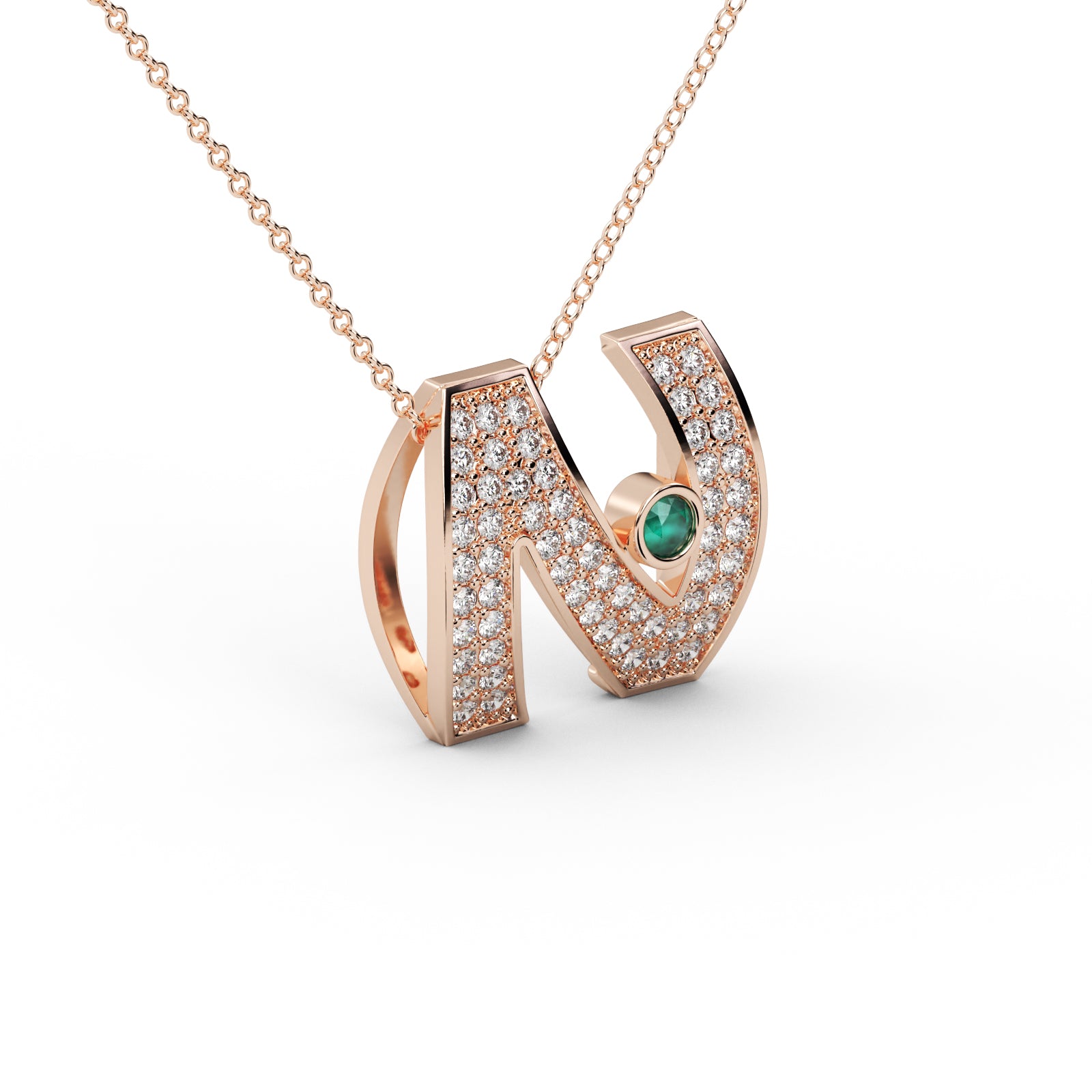 Diamond Vintage Pendant WSE203 - View 2