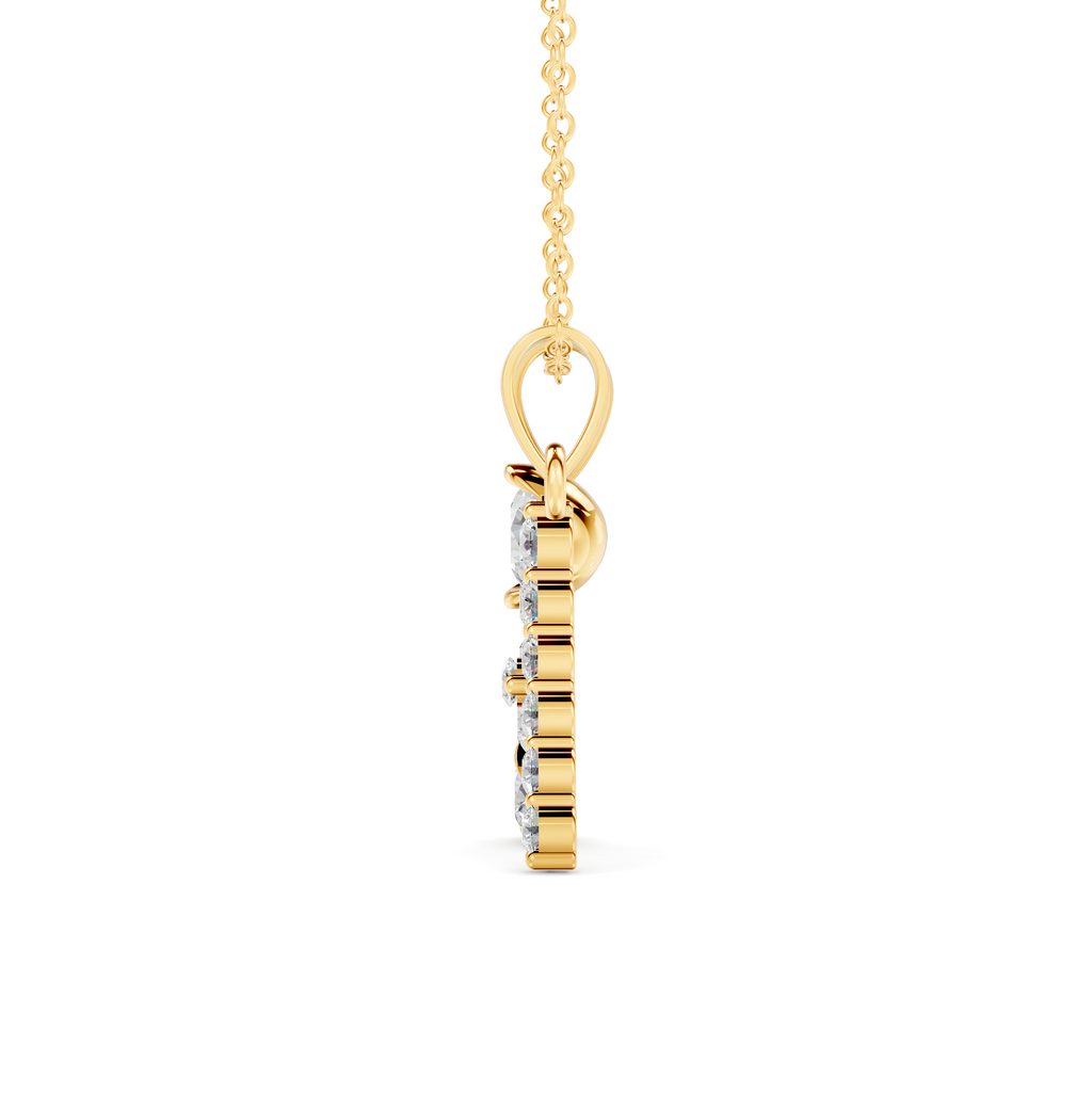 Diamond Initial T Pendant WSE252 - View 6