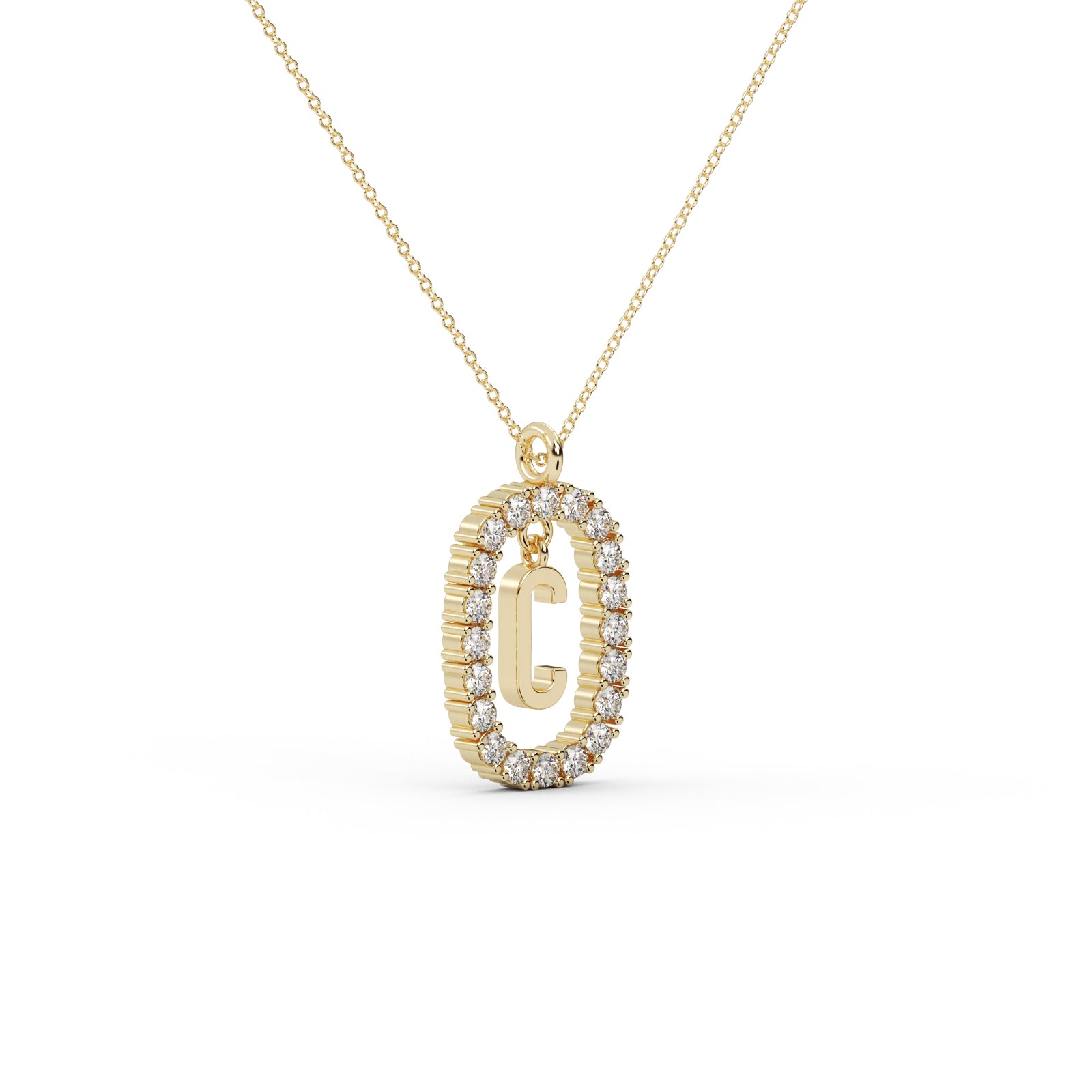 Diamond Pear Pendant WSE181 - View 6