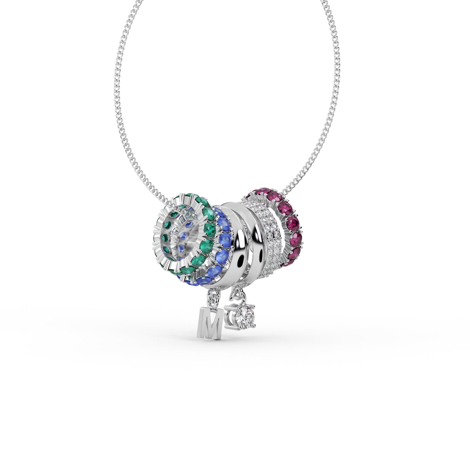 Diamond Floral Pendant WSE191 - View 5