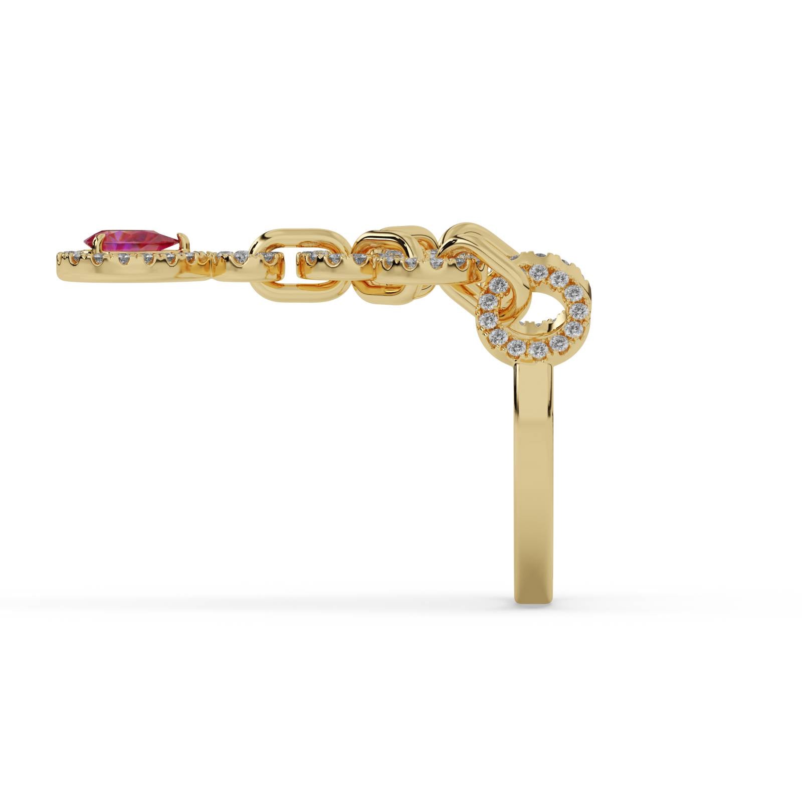 Infinity Pear Ring – WSE81 – view 3