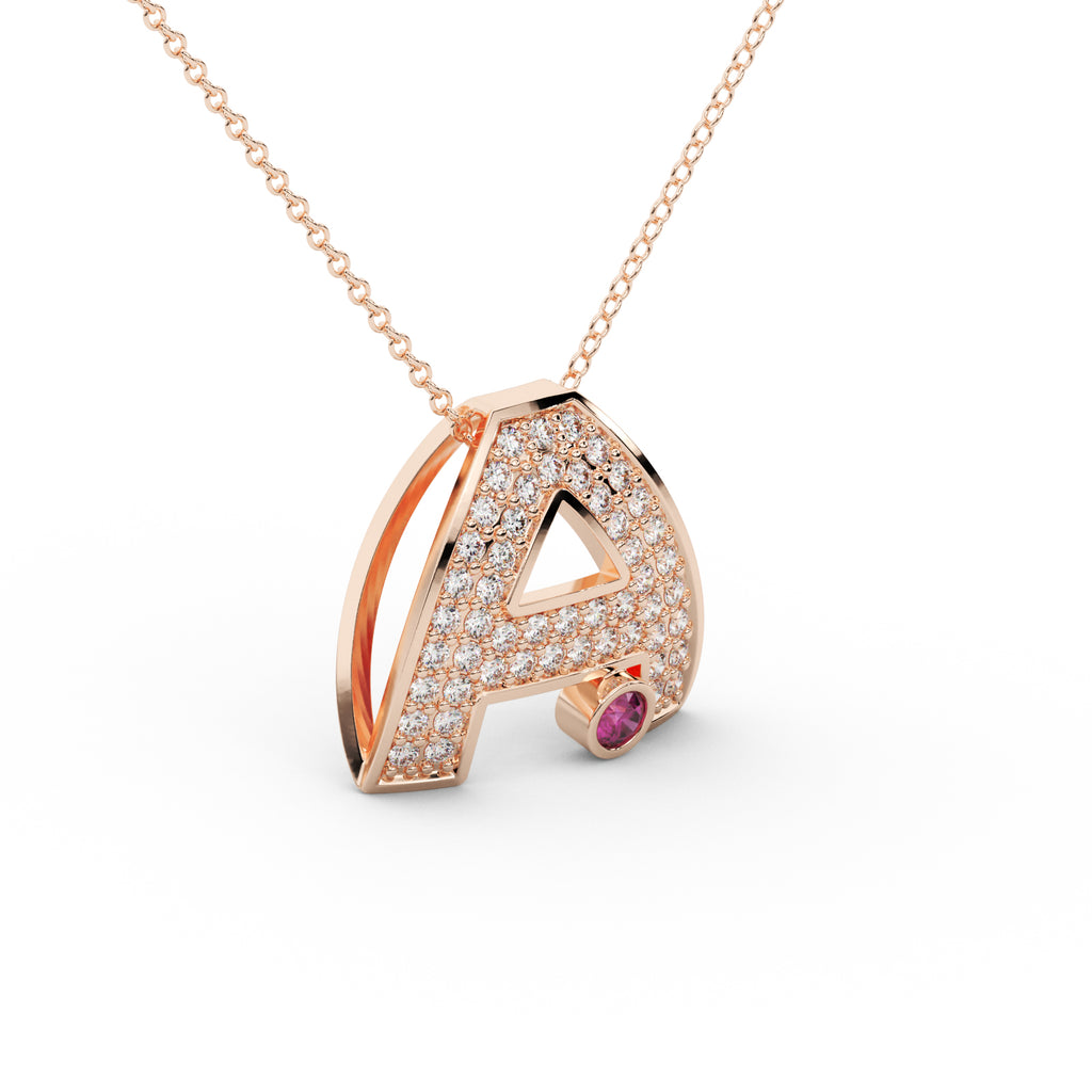 Diamond Floral Pendant WSE206 - View 3