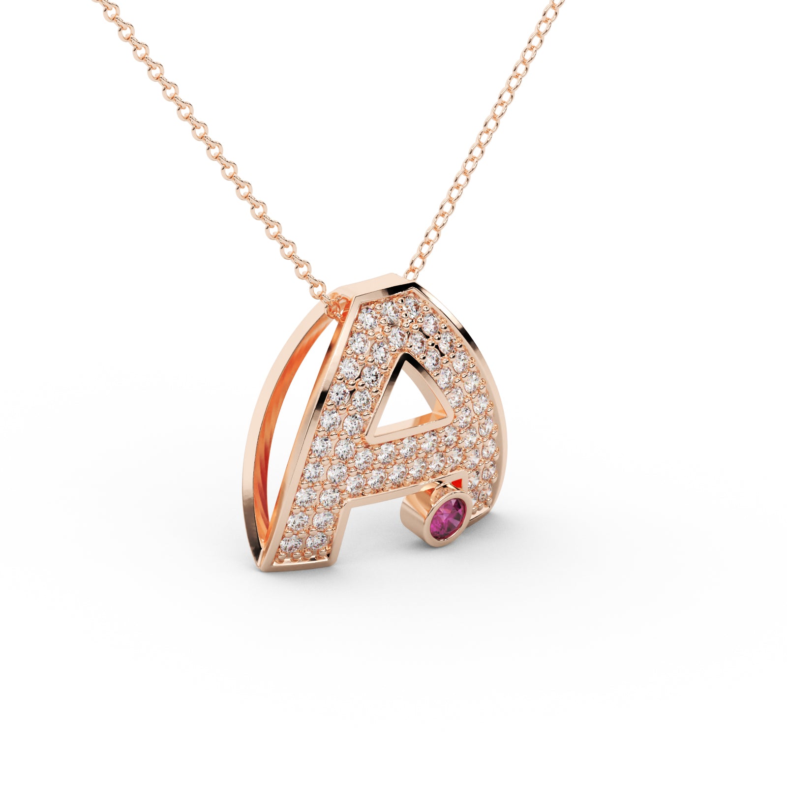 Diamond Floral Pendant WSE206 - View 3