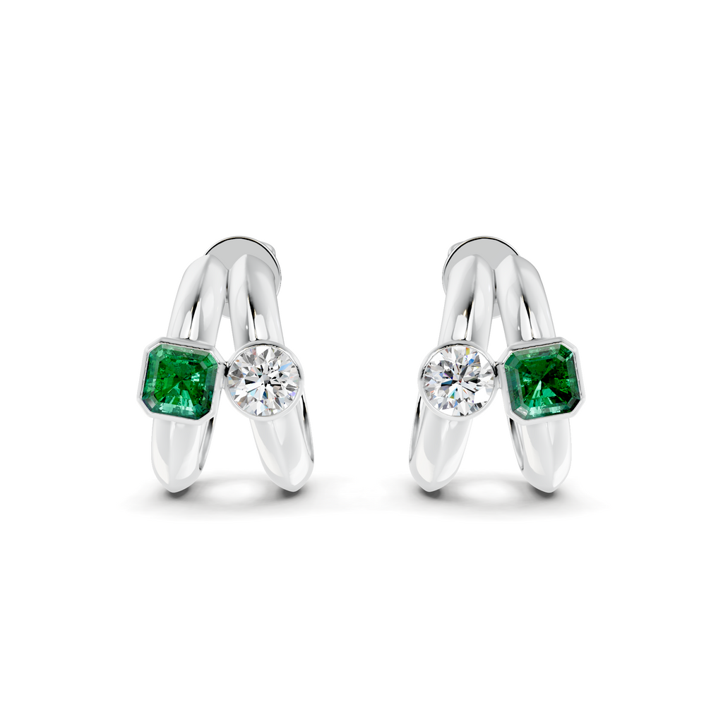Diamond Stud Earrings WSE245 - View 2