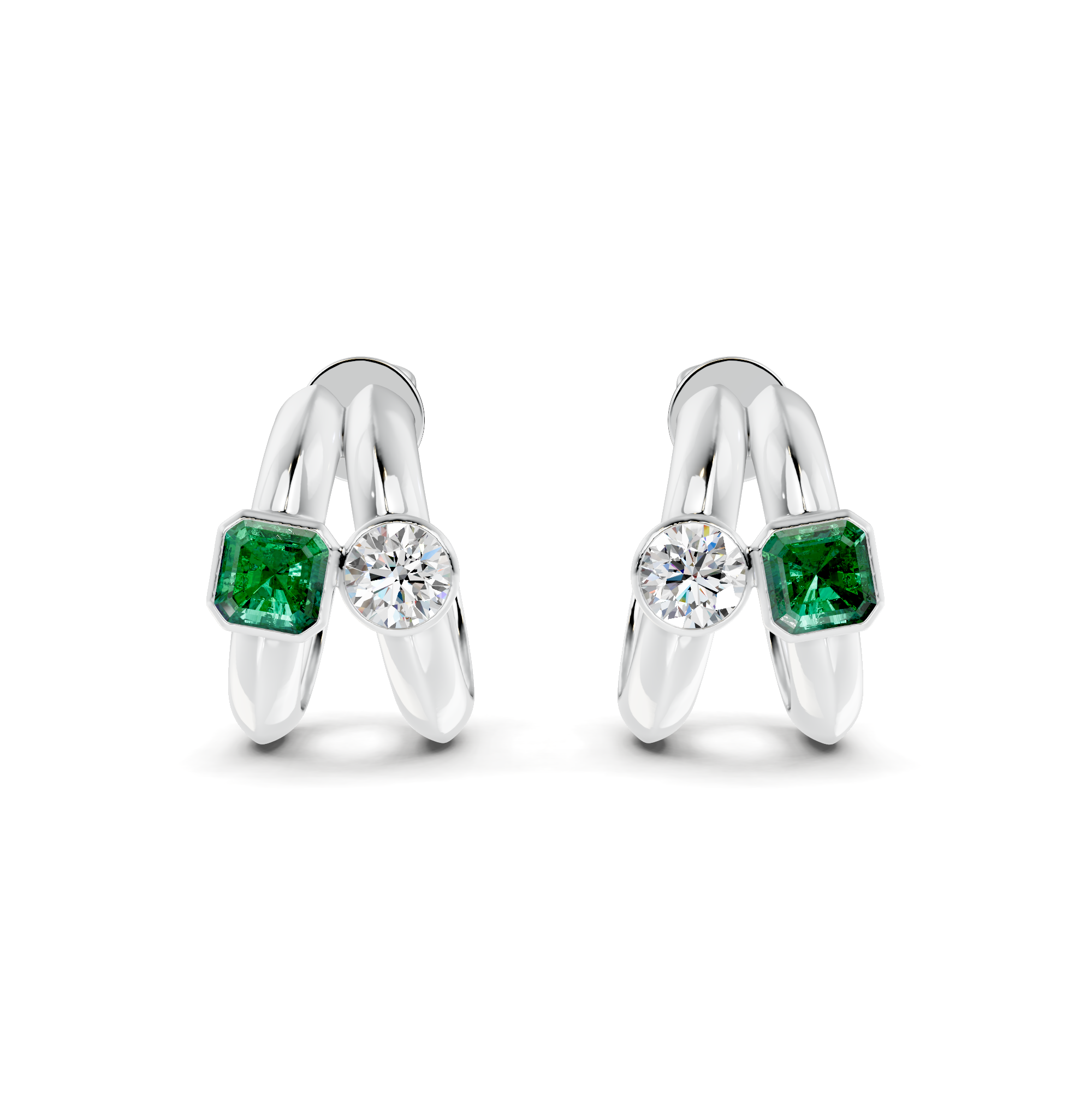 Diamond Stud Earrings WSE245 - View 2
