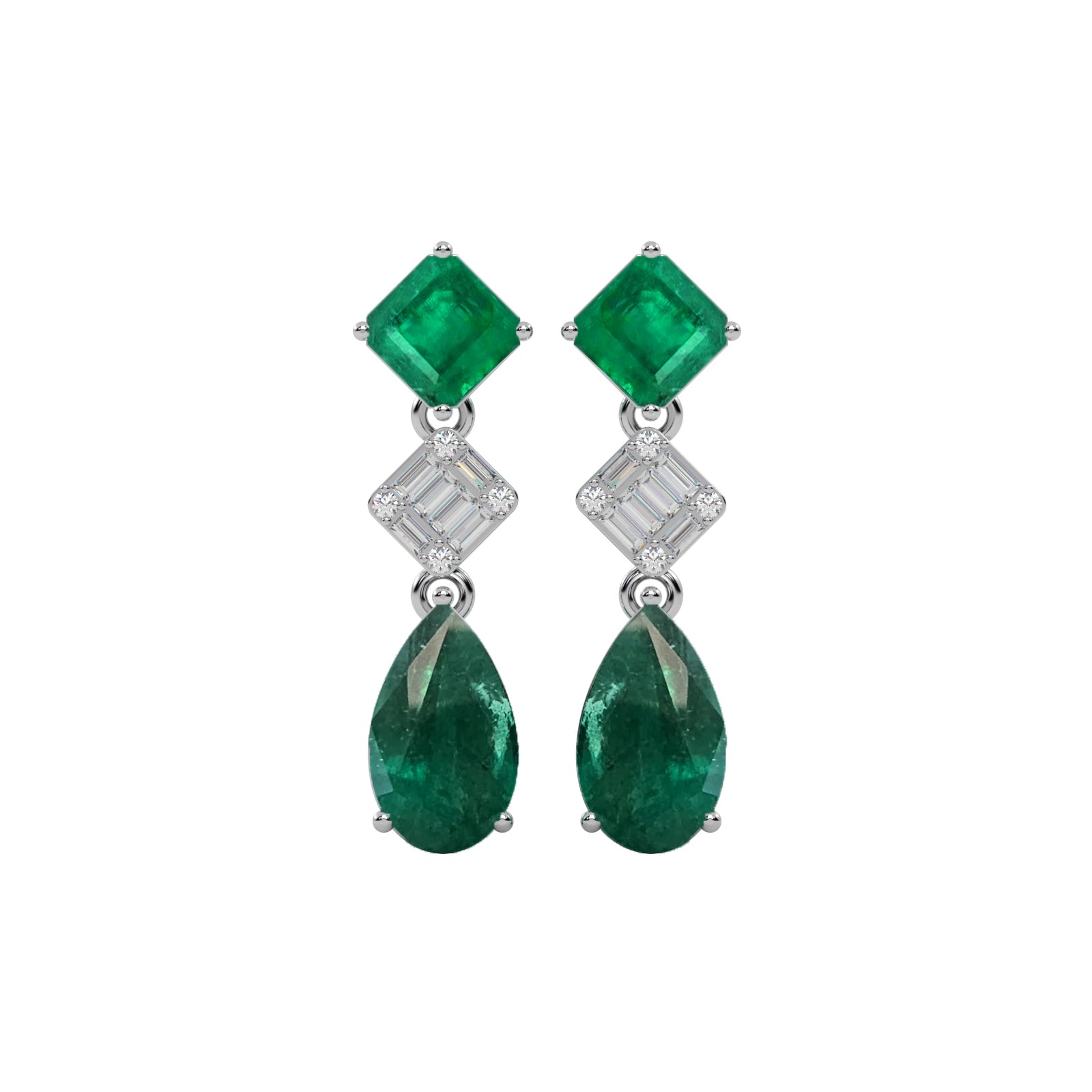 Diamond Cluster Earrings WSE145