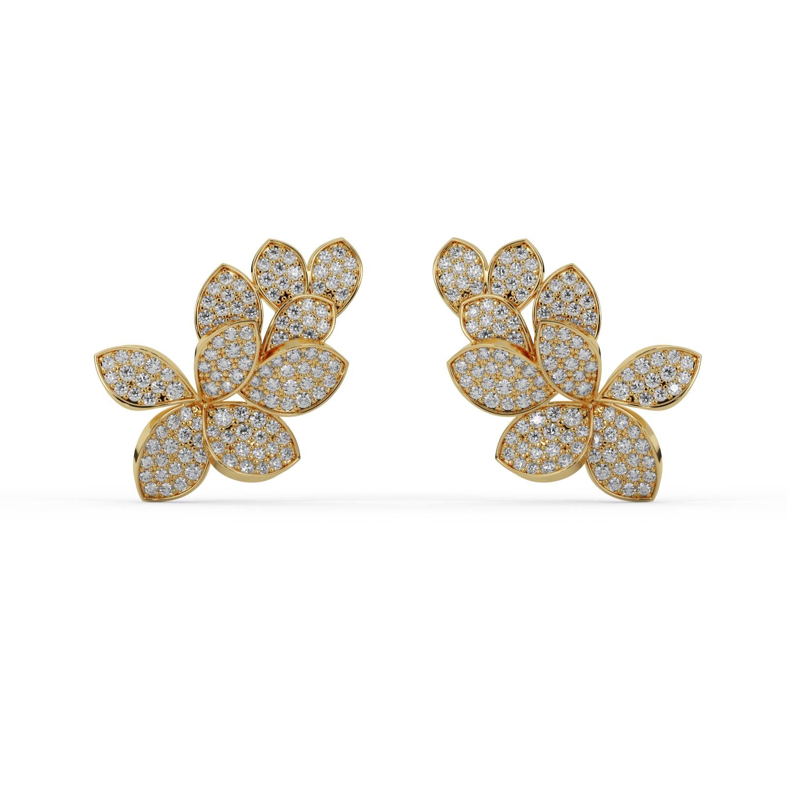 Diamond Drop Earrings WSE219 - View 4