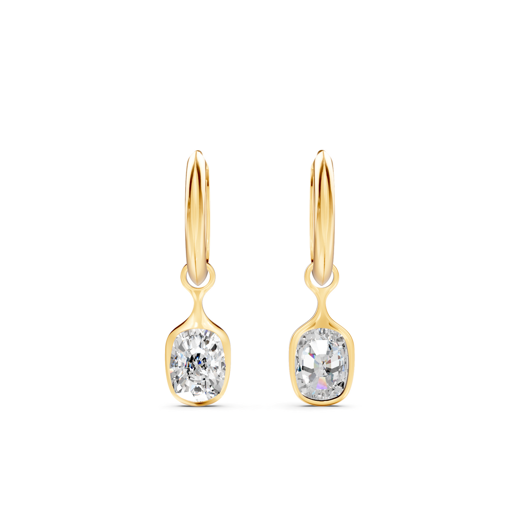 Diamond Hoop Earrings WSE247 - View 7
