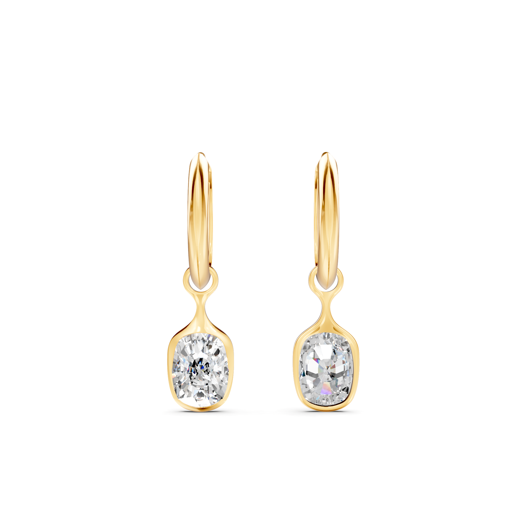 Diamond Hoop Earrings WSE247 - View 7