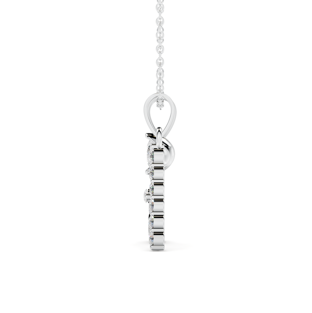 Diamond Initial T Pendant WSE252 - View 2