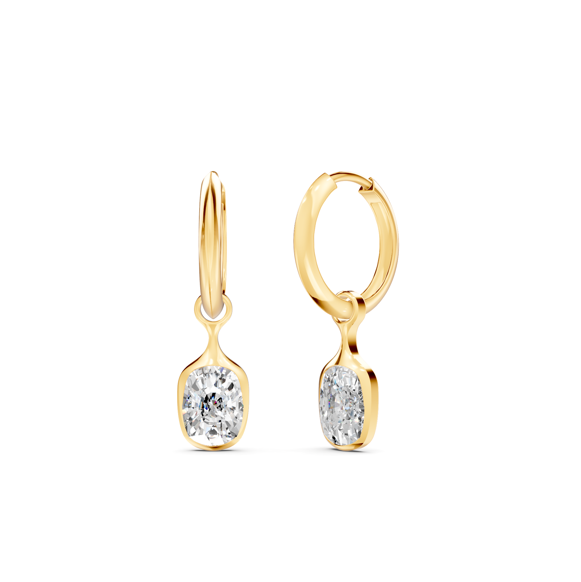 Diamond Hoop Earrings WSE247 - View 8