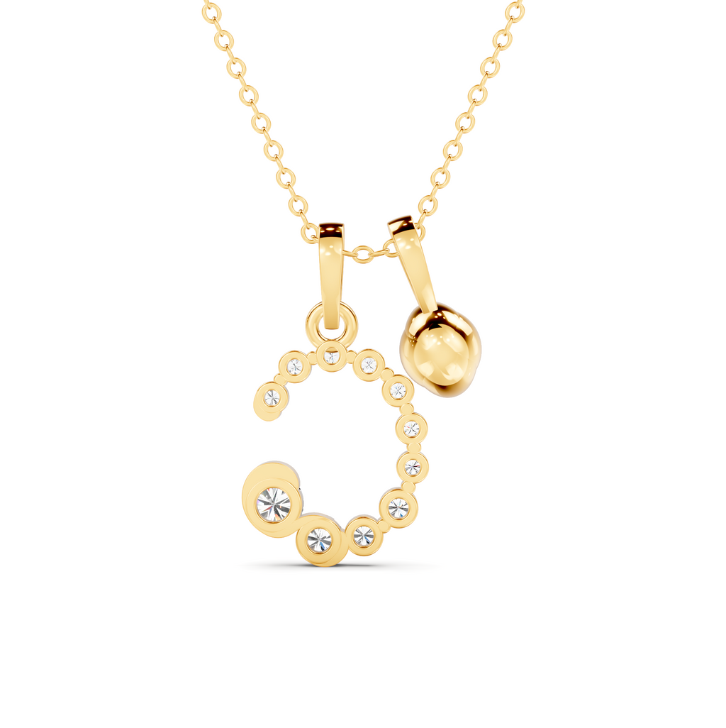 Diamond Initial D Pendant WSE254 - View 5