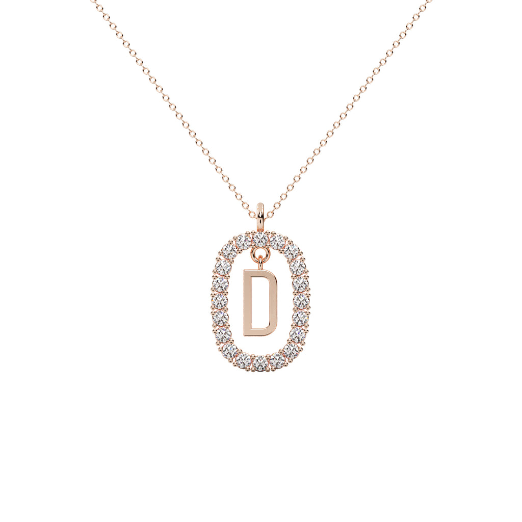 Diamond Oval Pendant WSE180 - View 2
