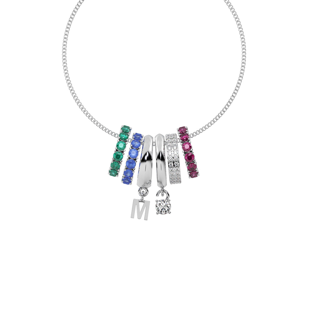 Diamond Floral Pendant WSE191 - View 3