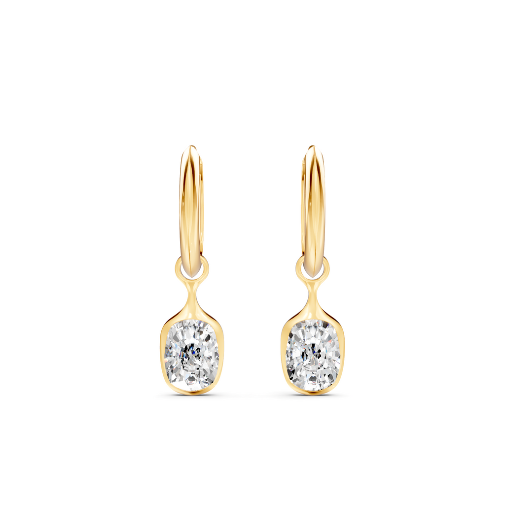 Diamond Hoop Earrings WSE247 - View 5