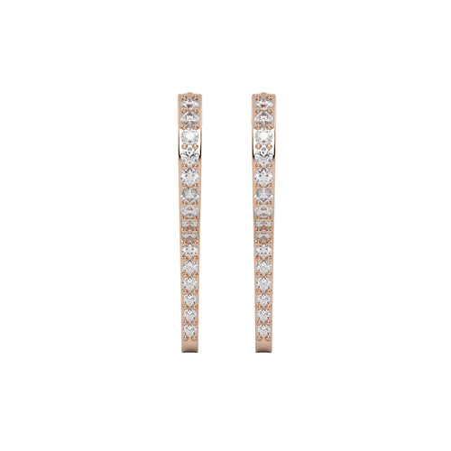 Diamond Square Earrings WSE164 - View 2
