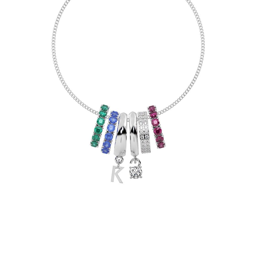 Diamond Oval Pendant WSE192 - View 5