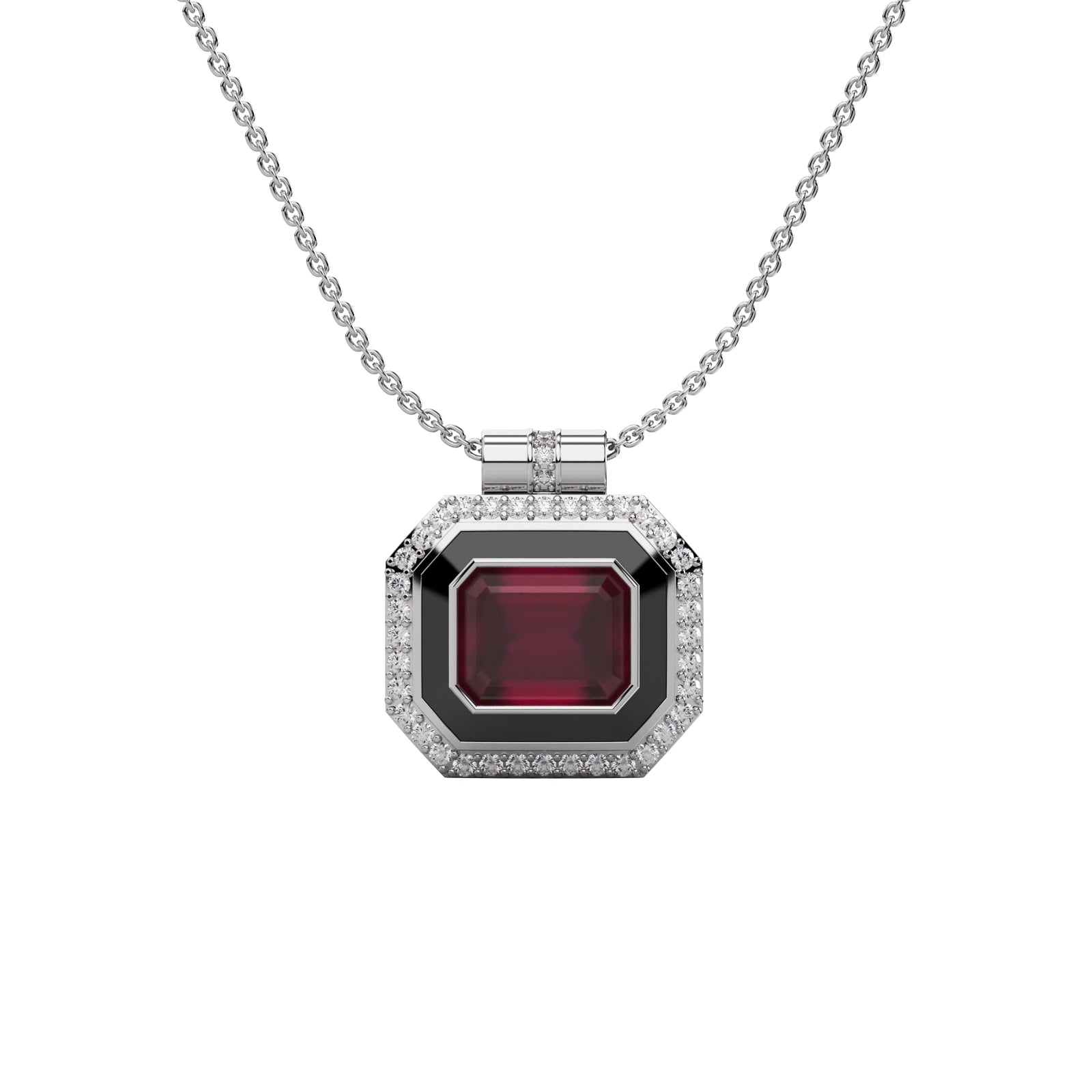 Diamond Cluster Pendant WSE194 - View 7
