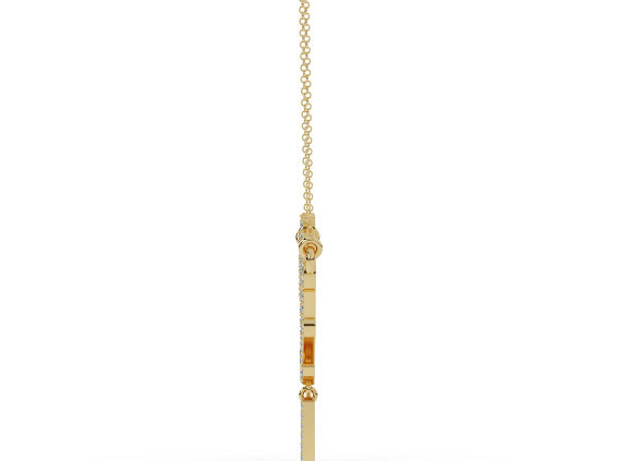 Diamond Floral Pendant WSE234 - View 3