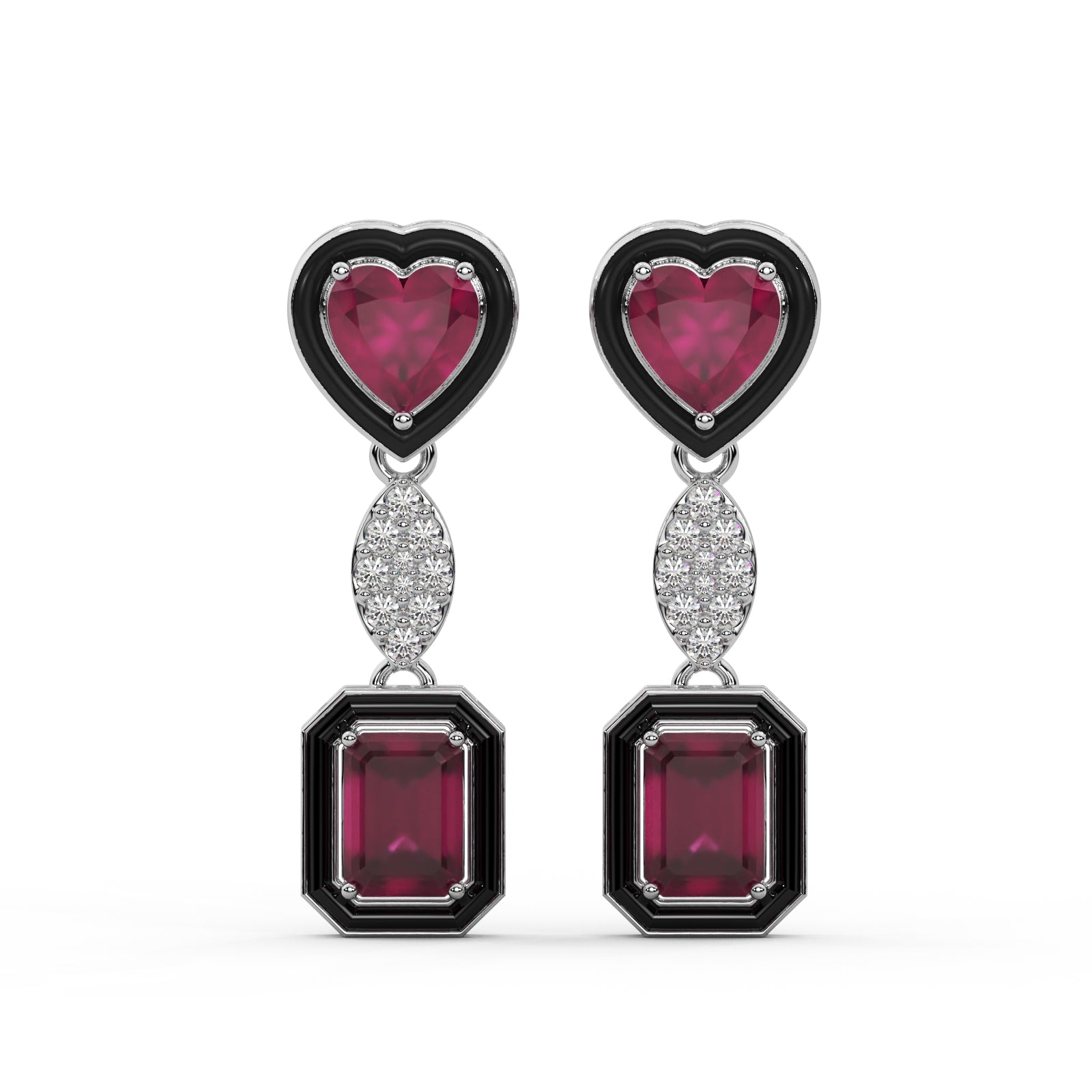 Diamond Huggie Earrings WSE157 - View 2